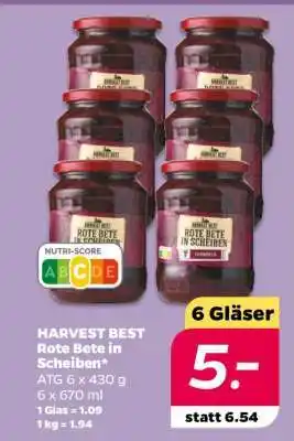 NETTO HARVEST BEST Rote Bete in Scheiben Angebot
