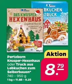 NETTO Pertzborn Knusper-Hexenhaus oder Truck aus Lebkuchen zum Selberbauen Angebot