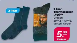 NETTO 2 Paar Thermosocken 'Yeti' Angebot