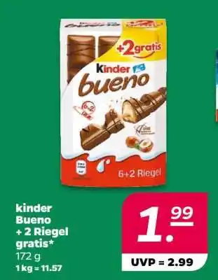 NETTO kinder Bueno + 2 Riegel gratis Angebot