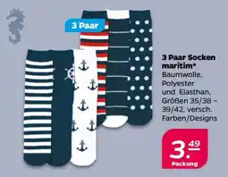 NETTO 3 Paar Socken maritim Angebot