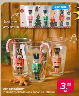 NETTO 3er-Set Gläser Angebot