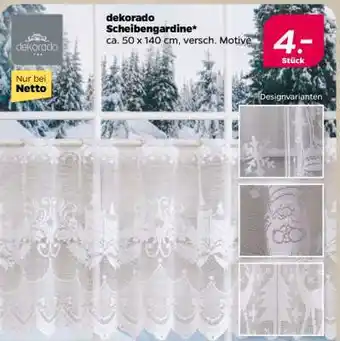 NETTO dekorado Scheibengardine Angebot