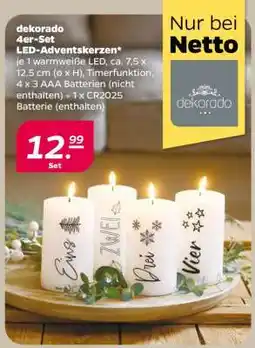 NETTO dekorado 4er-Set LED-Adventskerzen Angebot