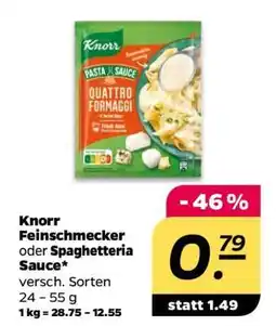 NETTO Knorr Feinschmecker oder Spaghetteria Sauce Angebot