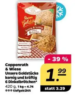 NETTO Coppenrath & Wiese Unsere Goldstücke kernig und kräftig 6 Dinkelbrötchen Angebot