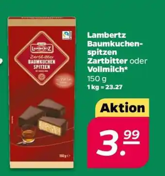 NETTO Lambertz Baumkuchenspitzen Zartbitter oder Vollmilch Angebot