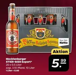 NETTO Mecklenburger STIER-BIER Export Angebot