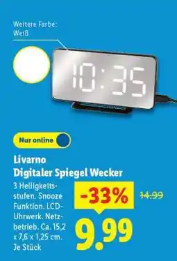 Lidl Livarno Digitaler Spiegel Wecker Angebot