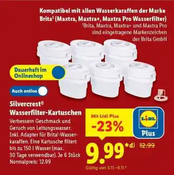 Lidl SILVERCREST Wasserfilter-Kartuschen Angebot