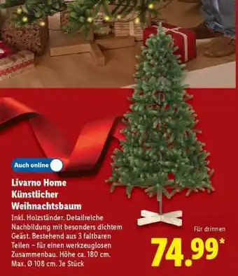 Lidl LIVARNO home Künstlicher Weihnachtsbaum Angebot