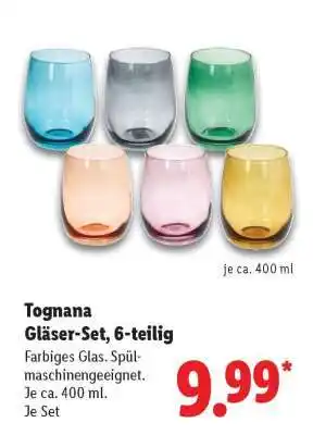 Lidl TOGNANA Gläser-Set, 6-teilig Angebot