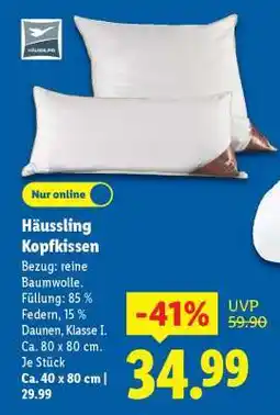 Lidl Häussling Kopfkissen Angebot
