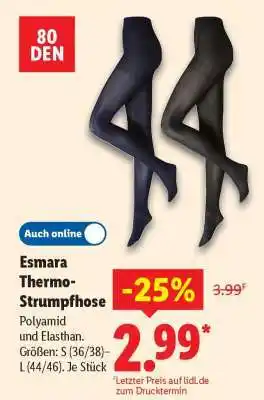 Lidl Esmara Thermo-Strumpfhose Angebot