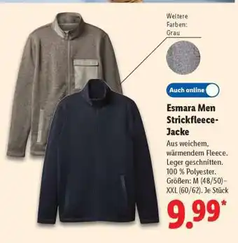 Lidl Esmara Men Strickfleece-Jacke Angebot