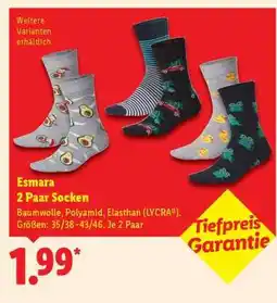 Lidl Esmara 2 Paar Socken Angebot