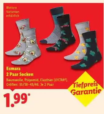 Lidl Esmara 2 Paar Socken Angebot