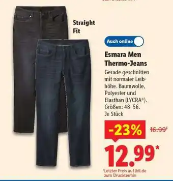 Lidl Esmara Men Thermo-Jeans Angebot