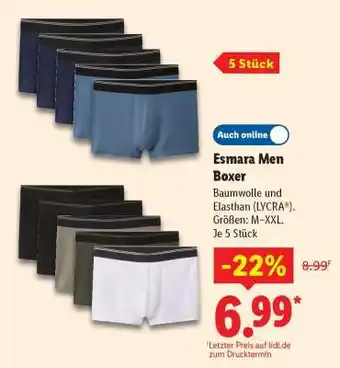 Lidl Esmara Men Boxer Angebot