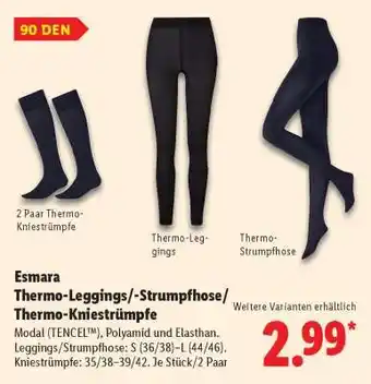 Lidl Esmara Thermo-Leggings/-Strumpfhose/ Thermo-Kniestrümpfe Angebot