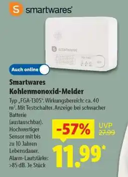 Lidl Smartwares Kohlenmonoxid-Melder Angebot