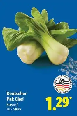 Lidl Deutscher Pak Choi Angebot