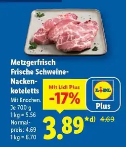 Lidl Metzgerfrisch Frische Schweine-Nacken-koteletts Angebot