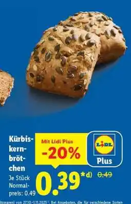 Lidl Kürbiskernbrötchen Angebot