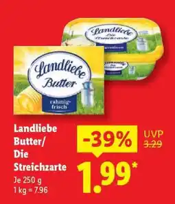 Lidl Landliebe Butter/Die Streichzarte Angebot