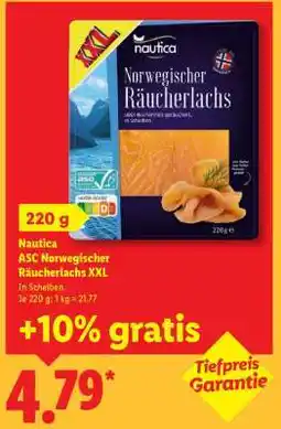 Lidl Nautica ASC Norwegischer Räucherlachs XXL Angebot