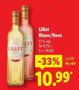 Lidl Lillet Blanc / Rosé Angebot