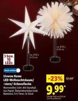 Lidl LIVARNO home LED-Weihnachtsbaum/-stern/-Schneeflocke Angebot