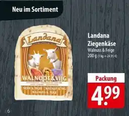 Famila Nord Ost Landana Ziegenkäse Walnuss & Feige Angebot