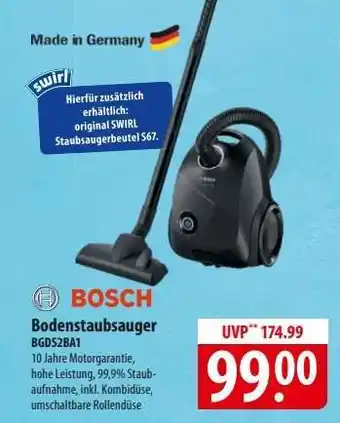 Famila Nord Ost BOSCH Bodenstaubsauger BGD52BA1 Angebot