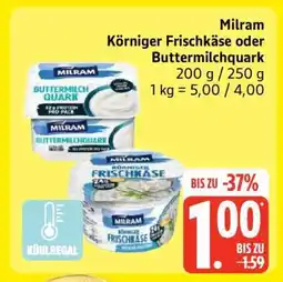 Edeka Milram Körniger Frischkäse oder Buttermilchquark Angebot