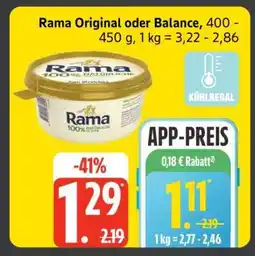 Edeka Rama Original oder Balance Angebot