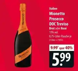Famila Nord Ost MIONETTO Prosecco DOC Treviso Angebot