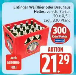 Edeka Erdinger Weißbier oder Brauhaus Helles Angebot
