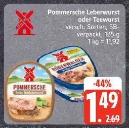 Edeka Pommersche Leberwurst oder Teewurst Angebot