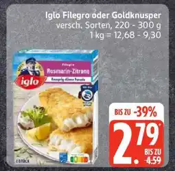 Edeka Iglo Filegro oder Goldknusper Angebot