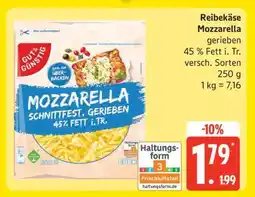 Edeka Reibekäse Mozzarella Angebot