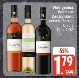 Edeka Weingenuss Wein aus Deutschland Angebot