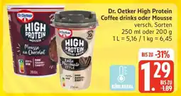 Edeka Dr. Oetker High Protein Coffee drinks oder Mousse Angebot