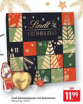 Edeka Lindt Adventskalender mit Gutscheinen Angebot