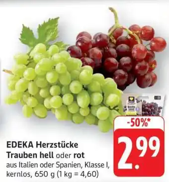 Edeka EDEKA Herzstücke Trauben hell oder rot Angebot