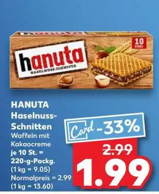 Kaufland HANUTA Haselnuss-Schnitten Angebot