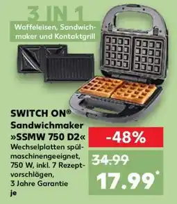 Kaufland SWITCH ON Sandwichmaker SSMW 750 D2 Angebot