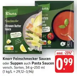 Edeka Knorr Feinschmecker Saucen oder Suppen auch Pasta Saucen Angebot