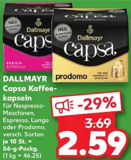 Kaufland DALLMAYR Capsa Kaffeekapseln Angebot