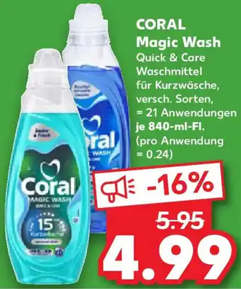 Kaufland CORAL Magic Wash Angebot